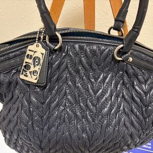 Coach Madison Chevron Nylon Lindsey Satchel